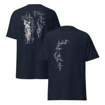 Camiseta Masculina Gothic Angel Azul Marinho P