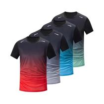 Camiseta Masculina Gradiente De Secagem Rápida De Manga Curta Multi-tamanho Roupas Esportivas De