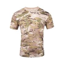 Camiseta Masculina Grande Camuflada 3D Verão Moda Ao Ar Livre Casual Gola Redonda Manga Curta