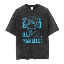 Camiseta Masculina Grande De Algodão Com Gola Redonda Estampada Anime Bocchi the Rock Band Music