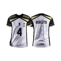 Camiseta Masculina Haikyuu Bokuto Anime Moda De Verão Casual Com Gola Redonda E Manga Curta