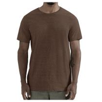 Camiseta Masculina Hering MC Regular Mescla Marrom - 0201MNG Camiseta Masculina Hering MC Regular Mescla Marrom - 0201MNG