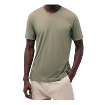 Camiseta Masculina Hering MC Regular Mescla Verde - 022BMG9E Camiseta Masculina Hering MC Regular Mescla Verde - 022BMG9E