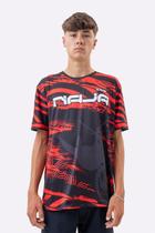 Camiseta Masculina HUPI Bike Naja V10 Preto e Vermelho Camiseta Masculina HUPI Bike Naja V10 Preto e Vermelho