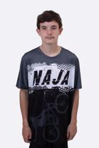 Camiseta Masculina HUPI Naja Cinza/Preto Camiseta Masculina HUPI Naja Cinza/Preto