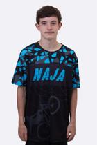 Camiseta Masculina HUPI Naja Preto/Azul Camiseta Masculina HUPI Naja Preto/Azul