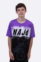 Camiseta Masculina HUPI Naja Roxo/Branco/Preto Camiseta Masculina HUPI Naja Roxo/Branco/Preto