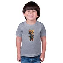 Camiseta Masculina Infantil Cat Studio