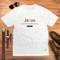 Camiseta Masculina Jesus Se me buscarem de todo coração, me encontrarão tamanho G cor Branco