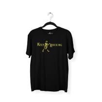 Camiseta Masculina Keep Rocking Preta