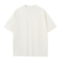 Camiseta masculina KEEPSHOWING de algodão de grandes dimensões, manga curta, branca Camiseta masculina KEEPSHOWING de algodão de grandes dimensões, manga curta, branca