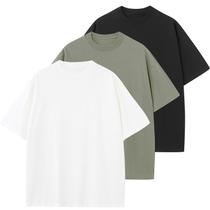 Camiseta masculina KEEPSHOWING de algodão de grandes dimensões, unissex, manga curta