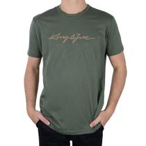 Camiseta Masculina King&Joe MC Logomania Verde - CA23005