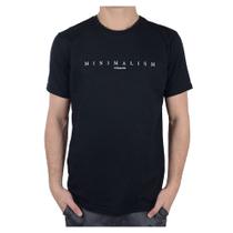 Camiseta Masculina King&Joe MC Minimalismo Preta - CA230