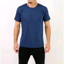Camiseta masculina kit 2 peças manga curta gola redonda básica