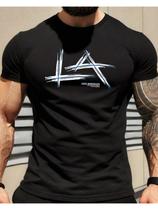 Camiseta Masculina LA - Algodão Premium, Estilo Artístico