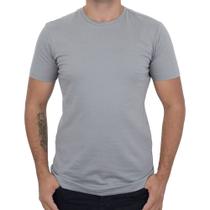 Camiseta Masculina Lado Avesso Slim Cinza Claro - LH16