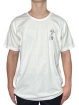 Camiseta Masculina Larga Unissex Street Surf Tubarão Branco