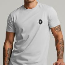Camiseta Masculina Leão Minimalista Coroa Estilo Streetwear Casual 100% Algodão Premium
