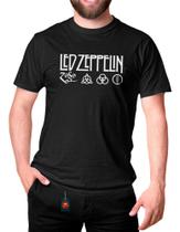 Camiseta Masculina Led Zeppelin Logo Camisa Banda Rock - SEMPRENALUTA