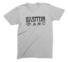 Camiseta Masculina Led Zeppelin Logo Camisa Banda Rock