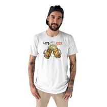 Camiseta Masculina Let's Rock Beer Chopp Boteco Hipsters Camiseta Masculina Let's Rock Beer Chopp Boteco Hipsters