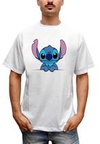 Camiseta Masculina Lilo E Stitch Atento Stitch Curioso Camiseta Masculina Lilo E Stitch Atento Stitch Curioso