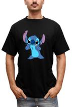 Camiseta Masculina Lilo e Stitch Lingua Camiseta Masculina Lilo e Stitch Lingua