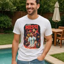 Camiseta Masculina Lionel Messi Futebol Craque 100% Algodão Camiseta Masculina Lionel Messi Futebol Craque 100% Algodão