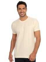 Camiseta Masculina Lisa Algodão com Elastano Fit Off White