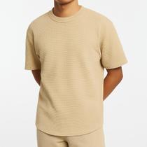 Camiseta Masculina Lisa Algodão Texturizada Casual
