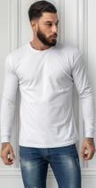 Camiseta Masculina Lisa Básica Manga Longa Algodão Premium