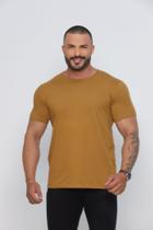 Camiseta Masculina Lisa Bege Qualidade Premium Fio 30.1 Penteado 100% Algodão Vjottas