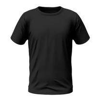 Camiseta Masculina Lisa Preta 100% Algodão Premium - CMD Wearning