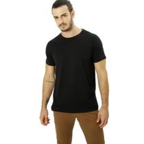 Camiseta Masculina Lisa Preta Tradicional 100% algodão