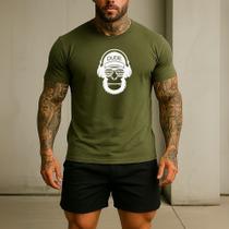 Camiseta Masculina Macaco Estiloso Fone Ref244 Camisa Básica Algodão Estampada