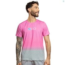 Camiseta Masculina Magic Zeiq Rosa e Cinza