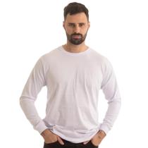 Camiseta Masculina Manga Comprida Lisa Com Punho