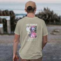 Camiseta masculina manga curta algodão Estampa Estatua Estilosa Plus Size