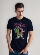 Camiseta Masculina Manga Curta Em Algodão Brooklyn