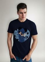 Camiseta Masculina Manga Curta Em Algodão Mickey Capuz