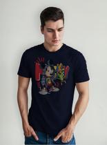 Camiseta Masculina Manga Curta Em Algodão Mickey