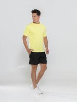 Camiseta Masculina Manga Curta em Malha Algodão Peruana Premium Fio 30.01 -Amarelo Modda Facil