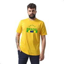 Camiseta Masculina Manga Curta Estampada Brasil Faixa Camiseta Masculina Manga Curta Estampada Brasil Faixa