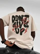 Camiseta Masculina Manga Curta Estampada Nao Desista Algodão
