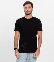 Camiseta Masculina Manga Curta Meia Malha Diametro Preto Camiseta Masculina Manga Curta Meia Malha Diametro Preto