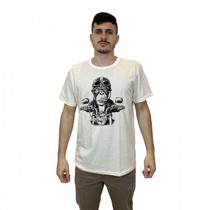 Camiseta Masculina Manga Curta Off-White - Motoqueiro