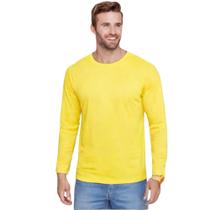 Camiseta Masculina Manga Longa 100% Algodão fio 30.1 malha Premium