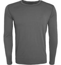 Camiseta masculina manga longa esporte proteção solar Uv+50 básica