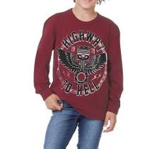 Camiseta Masculina Manga Longa Infantil Estampa Nº4 Ao 10